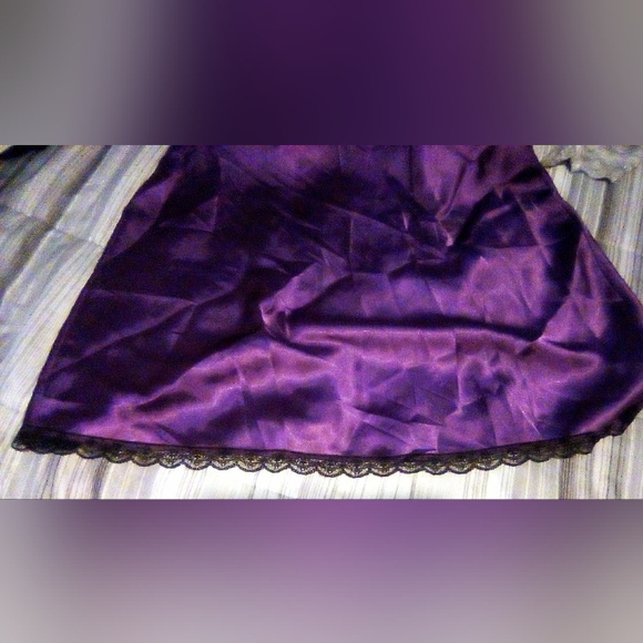 APT9 Lingerie Purple W/ Black Lace Trim Size Medium - Picture 13 of 15